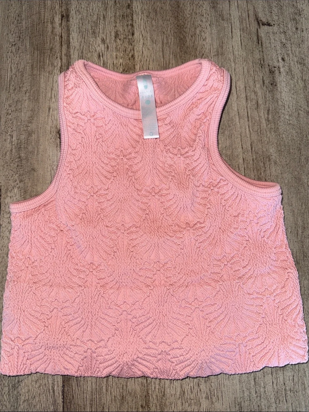 Fornia Kids - Girl’s Fitted Pink Textured Cropped Tank